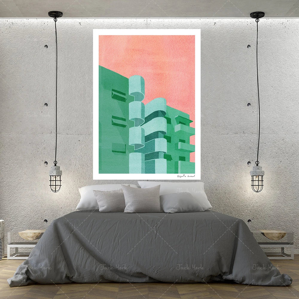 Poster Pink and Green