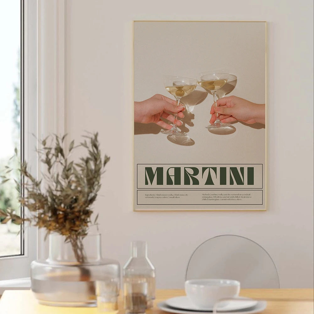 Poster Set - Negroni Martini