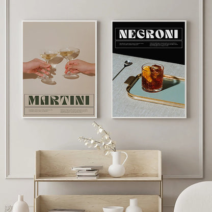 Poster Set - Negroni Martini