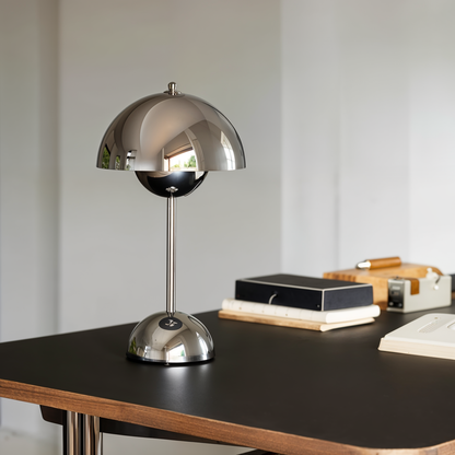 Mushroom Chrome Lamp